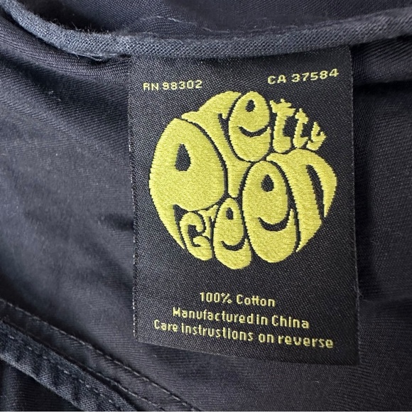 Pretty Green Utility Jacket Black Dark Grey Size L Casual Workwear - Picture 12 of 14